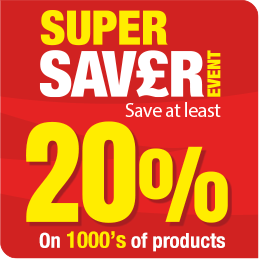 Super Saver Event save at least 20% of 1000's of products