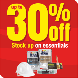 Up to 30% off Stock up on essentials today!