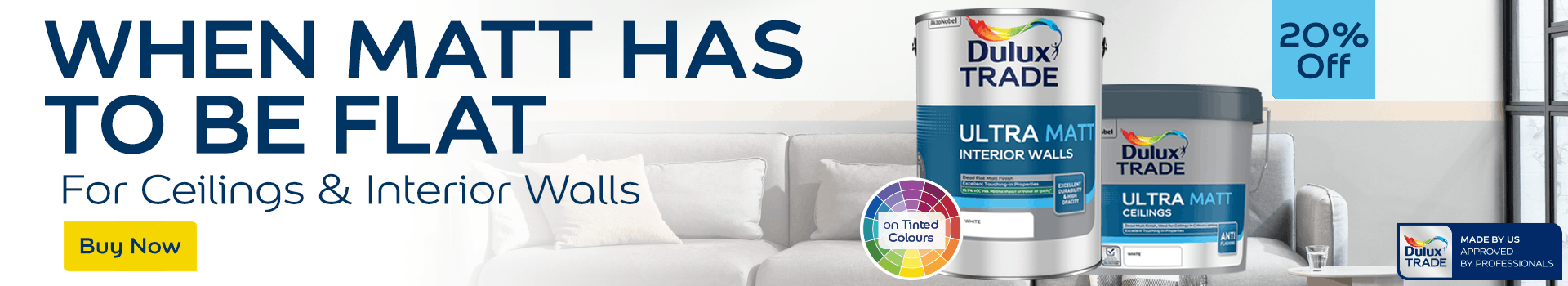 Dulux Trade Ultra Matt interiors and ceilings