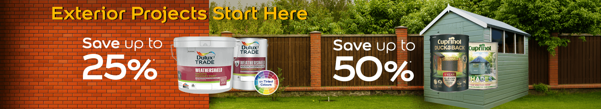 Outdoor paint for sheds and masonry